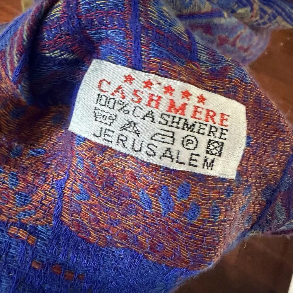 Jerusalem 100% Cashmere Pashmina Scarf Mosque Art Shawl Winter Gift 70x27